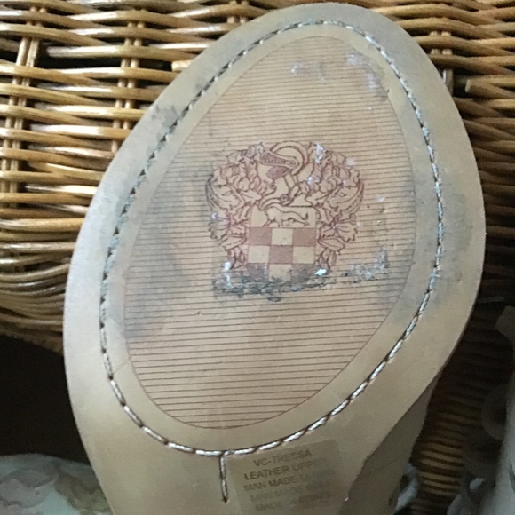 Vince Camuto beige suede stocked heel lace tie up sandals Size 6 - Picture 8 of 14